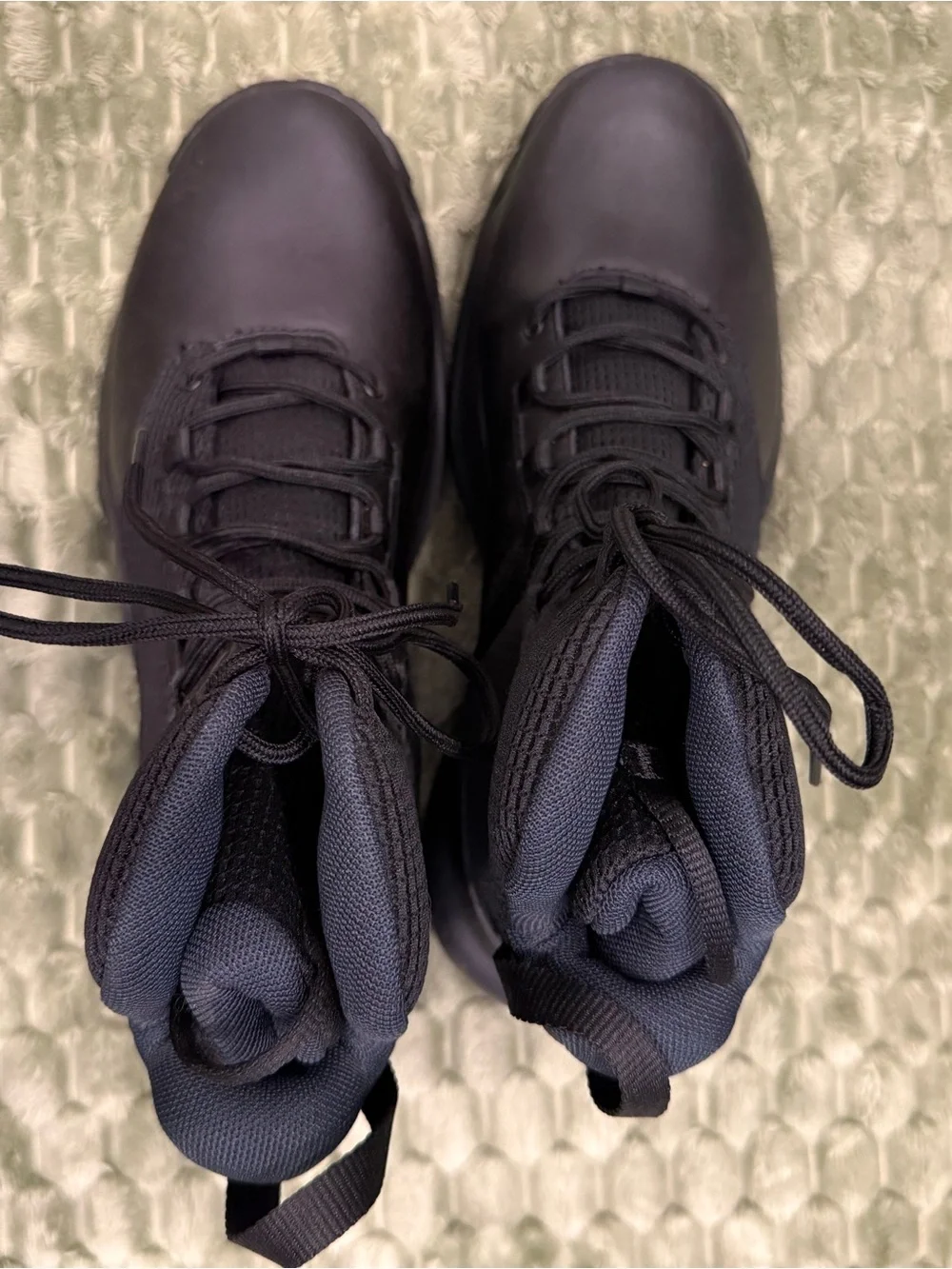 Under Armour Men's Black Tactical Lace-Up Boots - Mesh & Leather